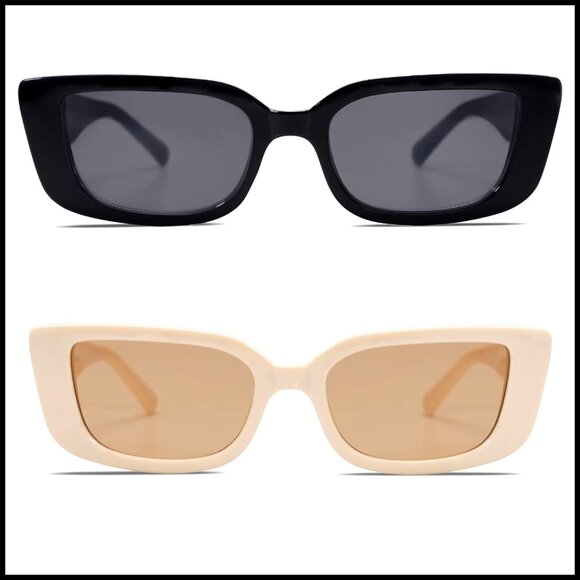 Retro Rectangle Sunglasses UV Protection Lightweight Trendy Women main image 6